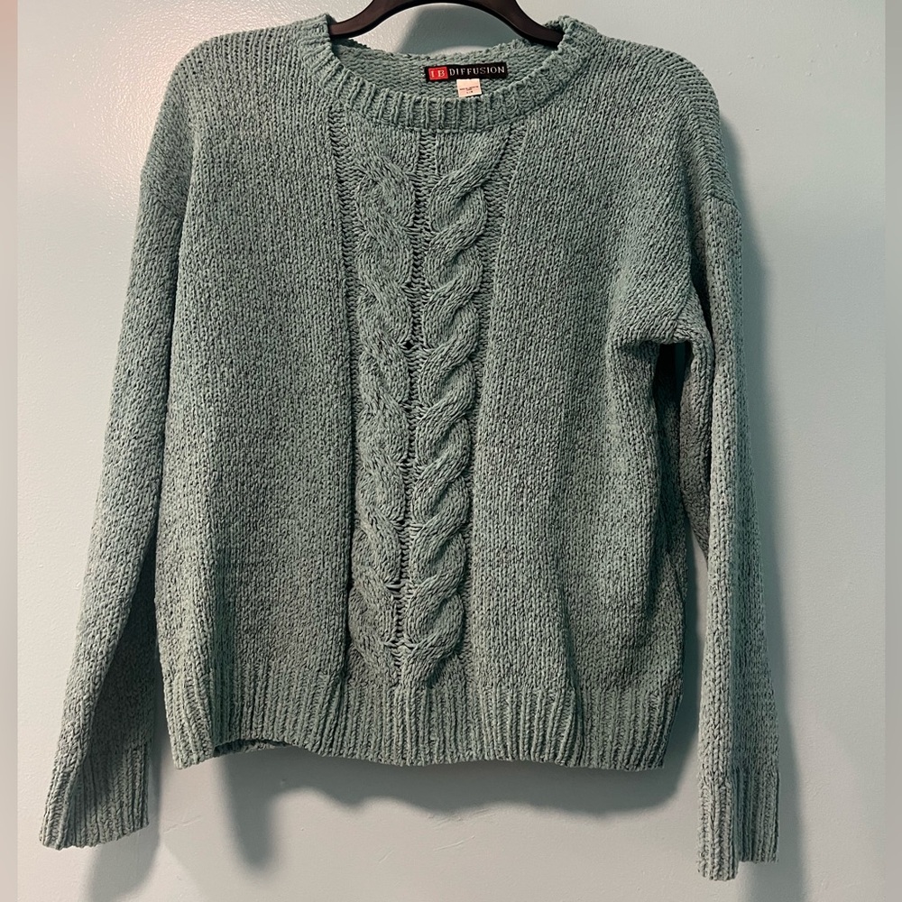 I.B. Diffusion Blue 100% Polyester Sweater Women’s Large GREAT CONDITION
